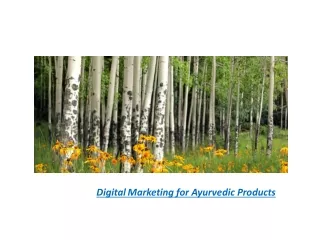 Digital Marketing for Ayurvedic Products