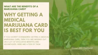 Why Getting a Medical Marijuana Card Best for You