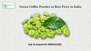 Buy Green Coffee Bean capsules online in India 9999121023