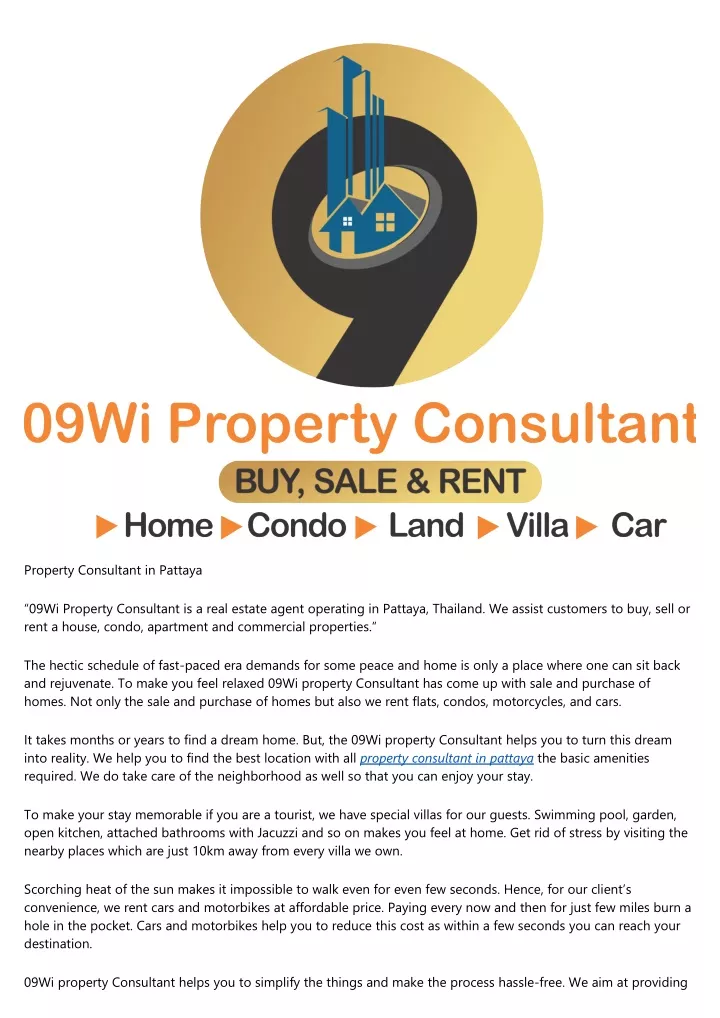 property consultant in pattaya
