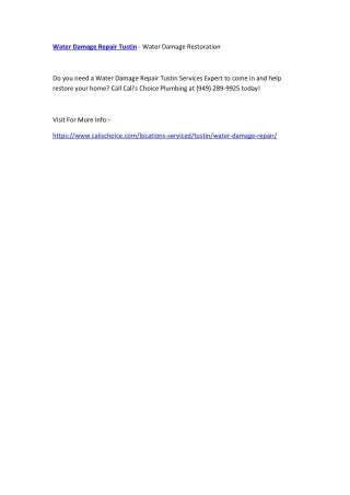 water damage repair tustin water damage