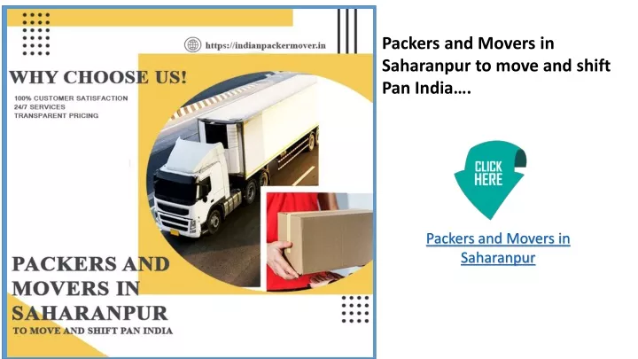 packers and movers in saharanpur to move