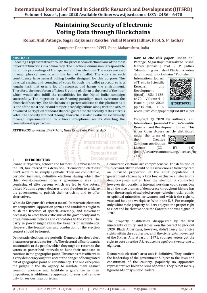 international journal of trend in scientific