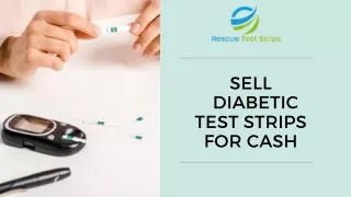 sell diabetic test strips for cash
