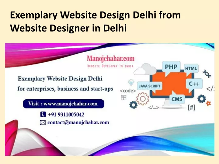 exemplary website design delhi from website