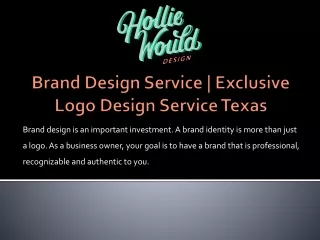 brand design service exclusive logo design service texas