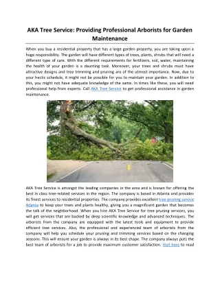 aka tree service providing professional arborists
