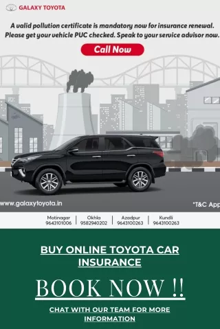 Buy online Toyota car Insurance