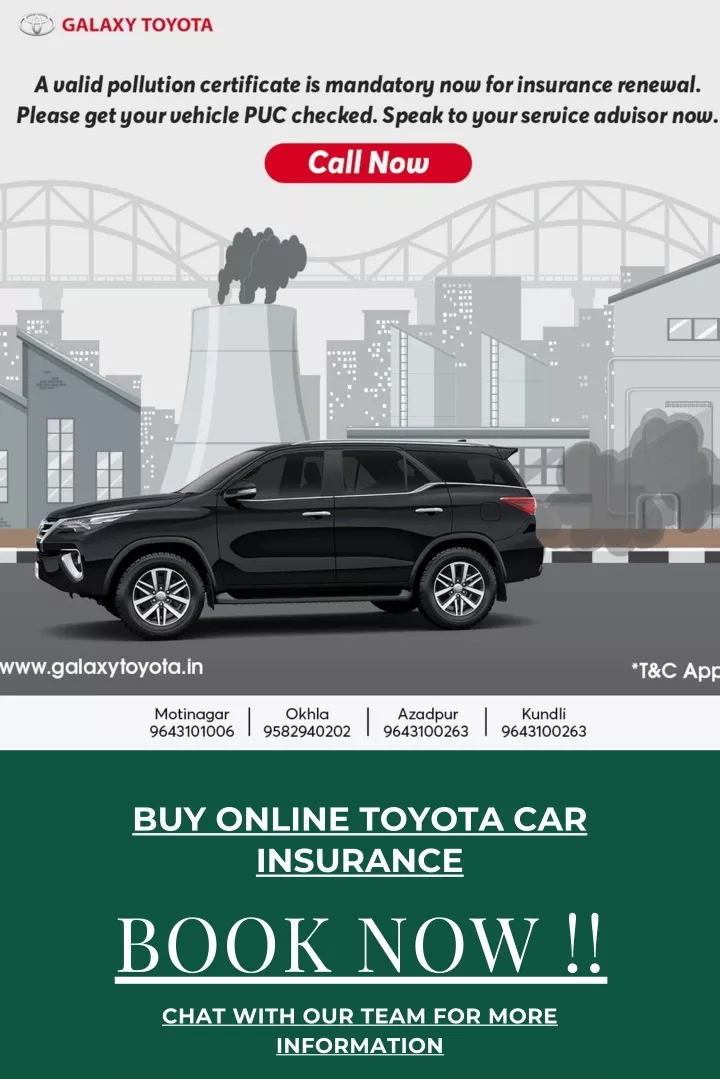 buy online toyota car insurance book now