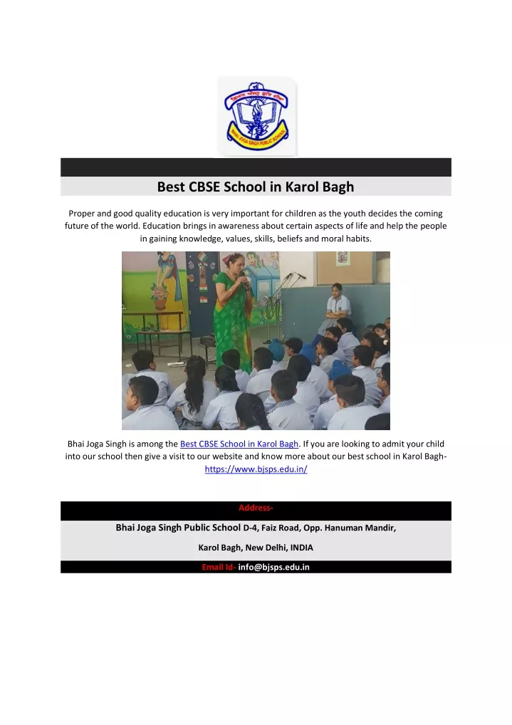 best cbse school in karol bagh proper and good