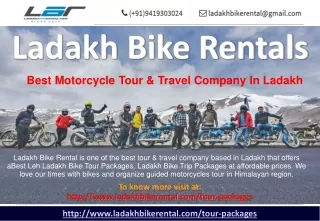 Best Leh Ladakh Bike Tour Packages-Ladakh Bike Rental