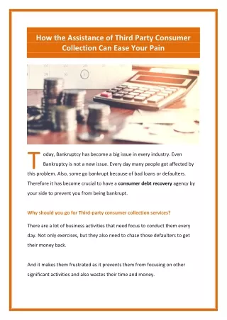 how the assistance of third party consumer