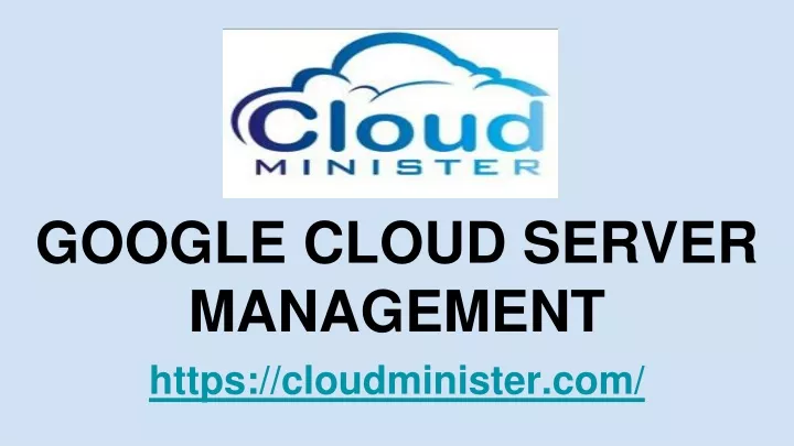 google cloud server management