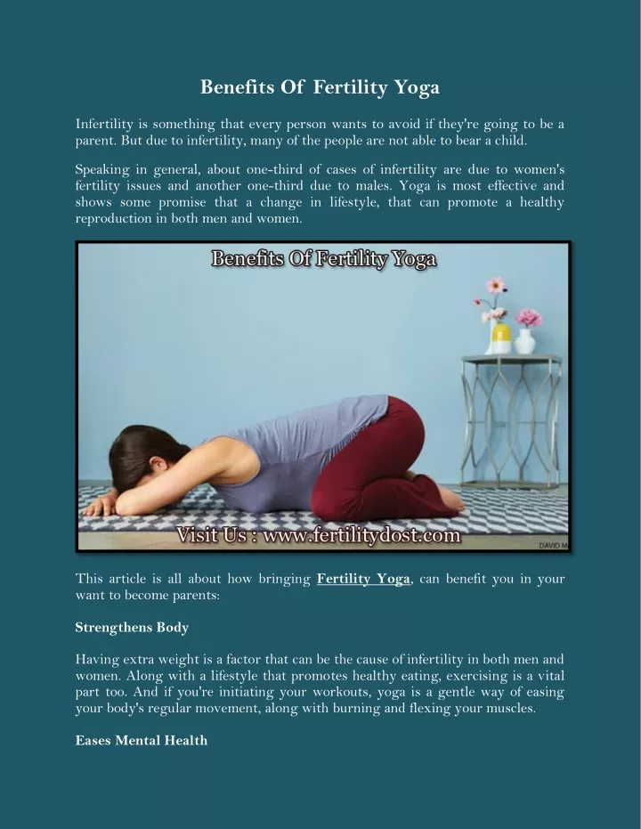 benefits of fertility yoga