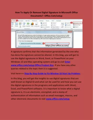 how to apply or remove digital signature