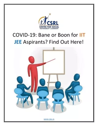 COVID-19: Bane or Boon for IIT JEE Aspirants? Find Out Here!
