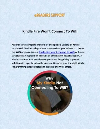 Kindle Fire Won't Connect To Wifi - Ereaders Support