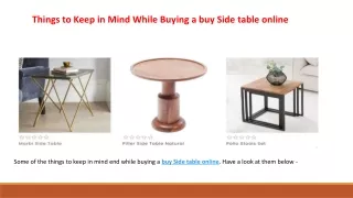 things to keep in mind while buying a buy side