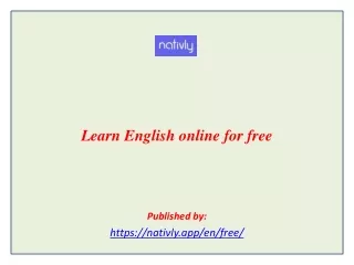 Learn English online for free