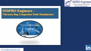 indpro engineers vibratory bag compaction table