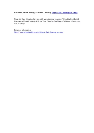 california duct cleaning air duct cleaning dryer