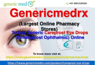 Buy Careprost Eye Drops Online-Genericmedrx