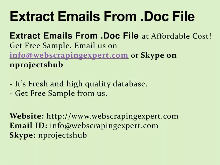 extract emails from doc file