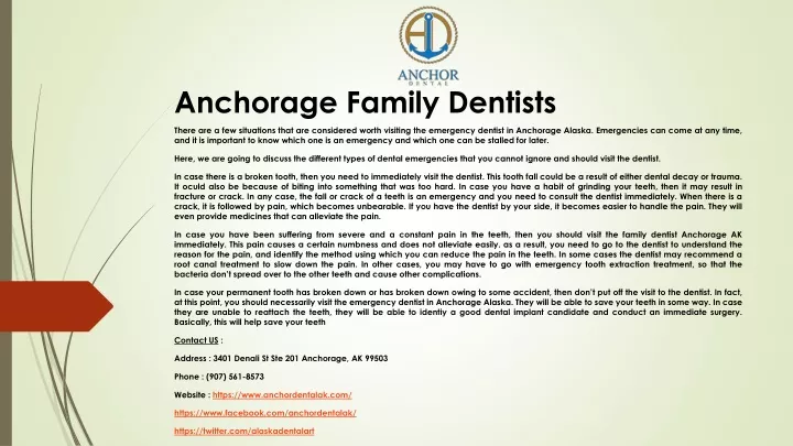 anchorage family dentists