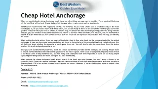 cheap hotel anchorage