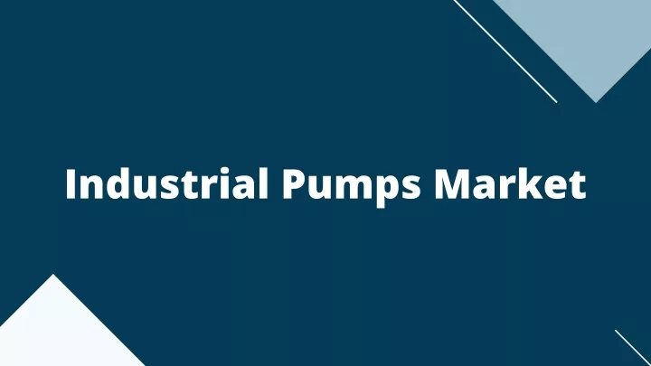 industrial pumps market