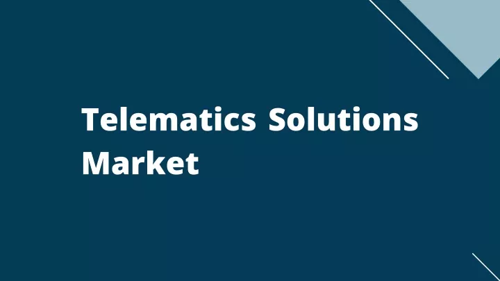 telematics solutions market