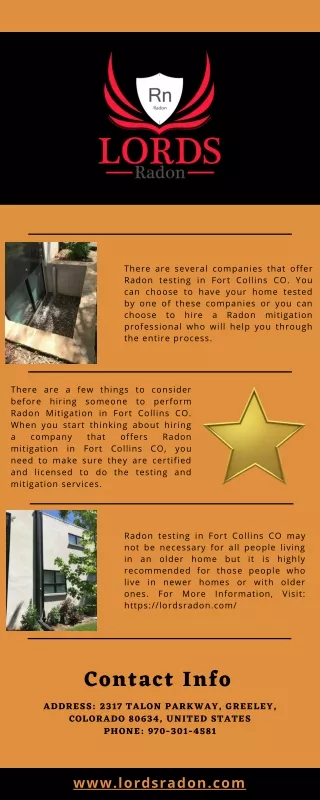 Radon testing Estes Park CO