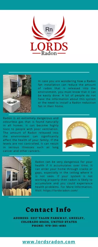 radon fan installation Brighton CO