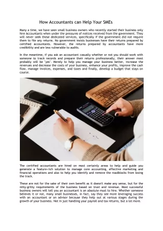 how accountants can help your smes