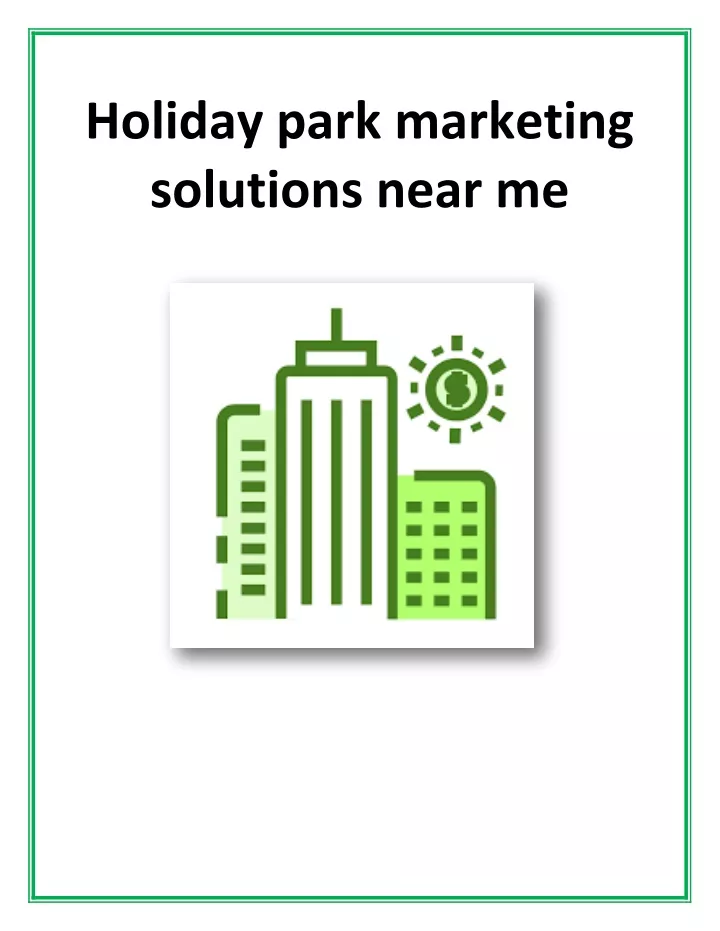 holiday park marketing solutions near me