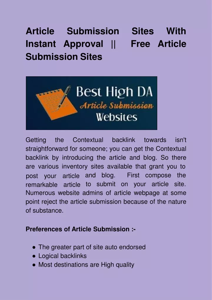 submission sites
