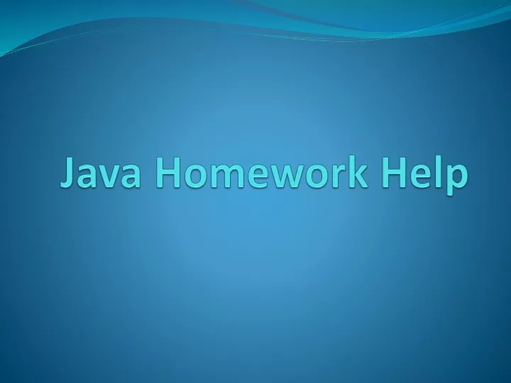 java homework help