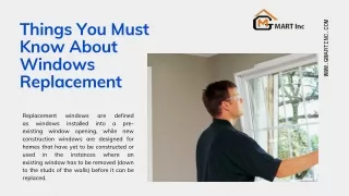 Things You Must Know About Windows Replacement - Gmart Inc