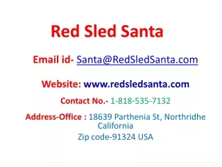 Red Sled Santa | Media Spokesperson California by redsledsanta.com