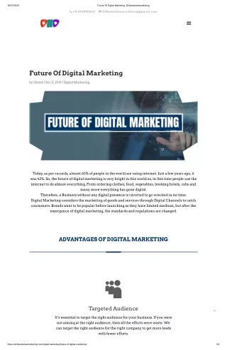 Future Of Digital Marketing- D2dwebsitesmarketing