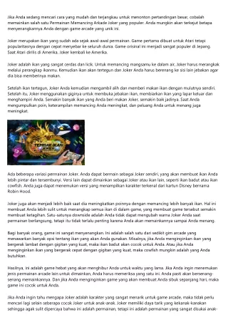 9 Signs You Need Help With joker tembak ikan