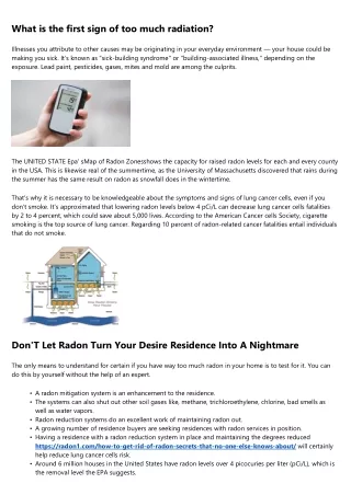Is It Safe To Buy A House With Elevated Radon Degrees?