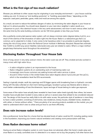 Thoughts On Radon Poisoning & Air Purifiers