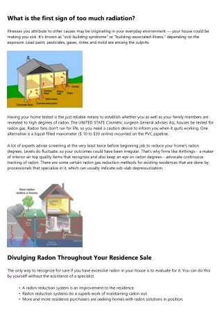 Radon Overview