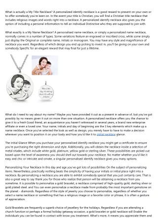 what is actually a my title necklace