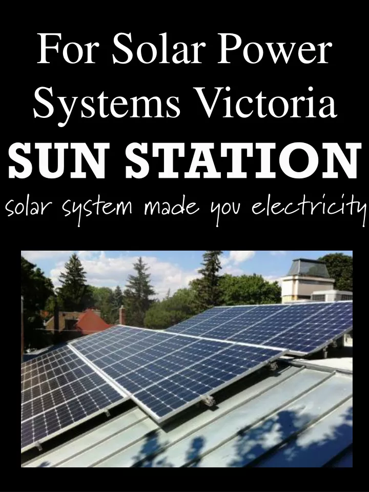 for solar power systems victoria