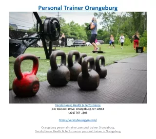 personal trainer orangeburg