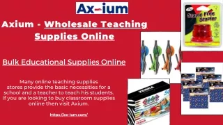 Wholesale Teaching Supplies to Buy Online - Axium