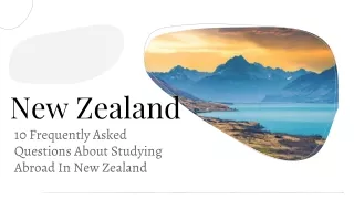 Study Abroad in New Zealand