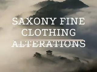 Saxony Fine Clothing